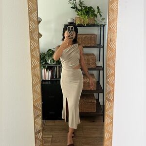 Hello Molly Shimmering Cream Dress